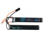 АКБ BlueMAX 11.1V Lipo 2600mAh 20C nunchack 2x (18.5x21x128) М-серия цевье, приклад